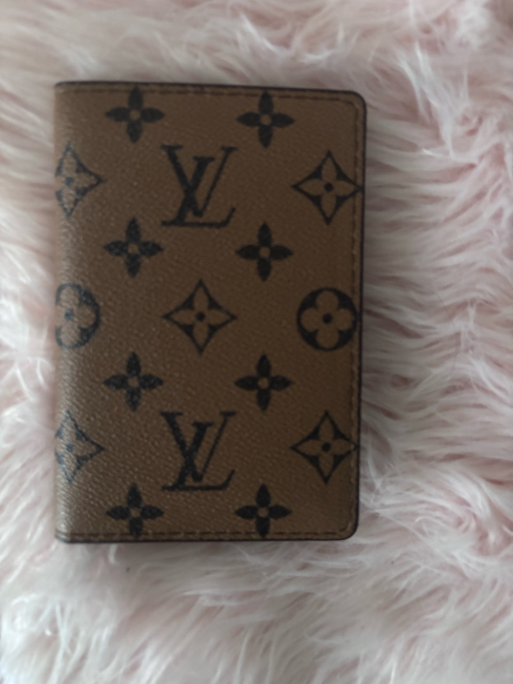 Source Unknown Brown Monogram passport holder